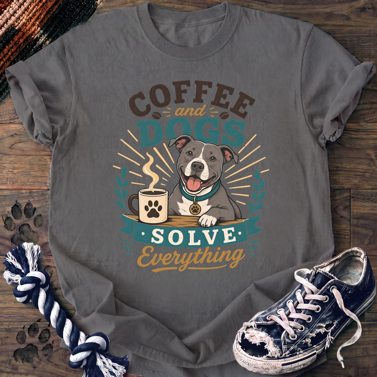 Coffee And Dogs Solve Everything - Pitbull - PAWSSION CLUB