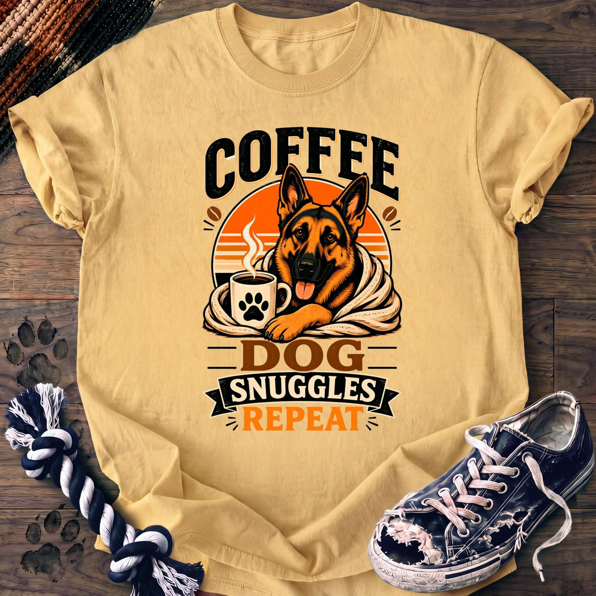 Coffee Dog Snuggles Repeat - German Shepherd - PAWSSION CLUB