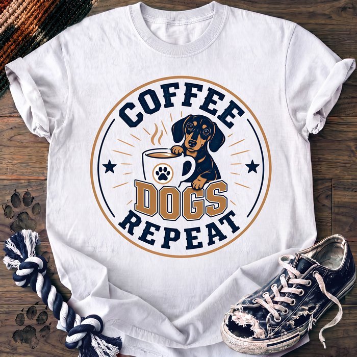 Coffee Dogs Repeat - Dachshund - PAWSSION CLUB