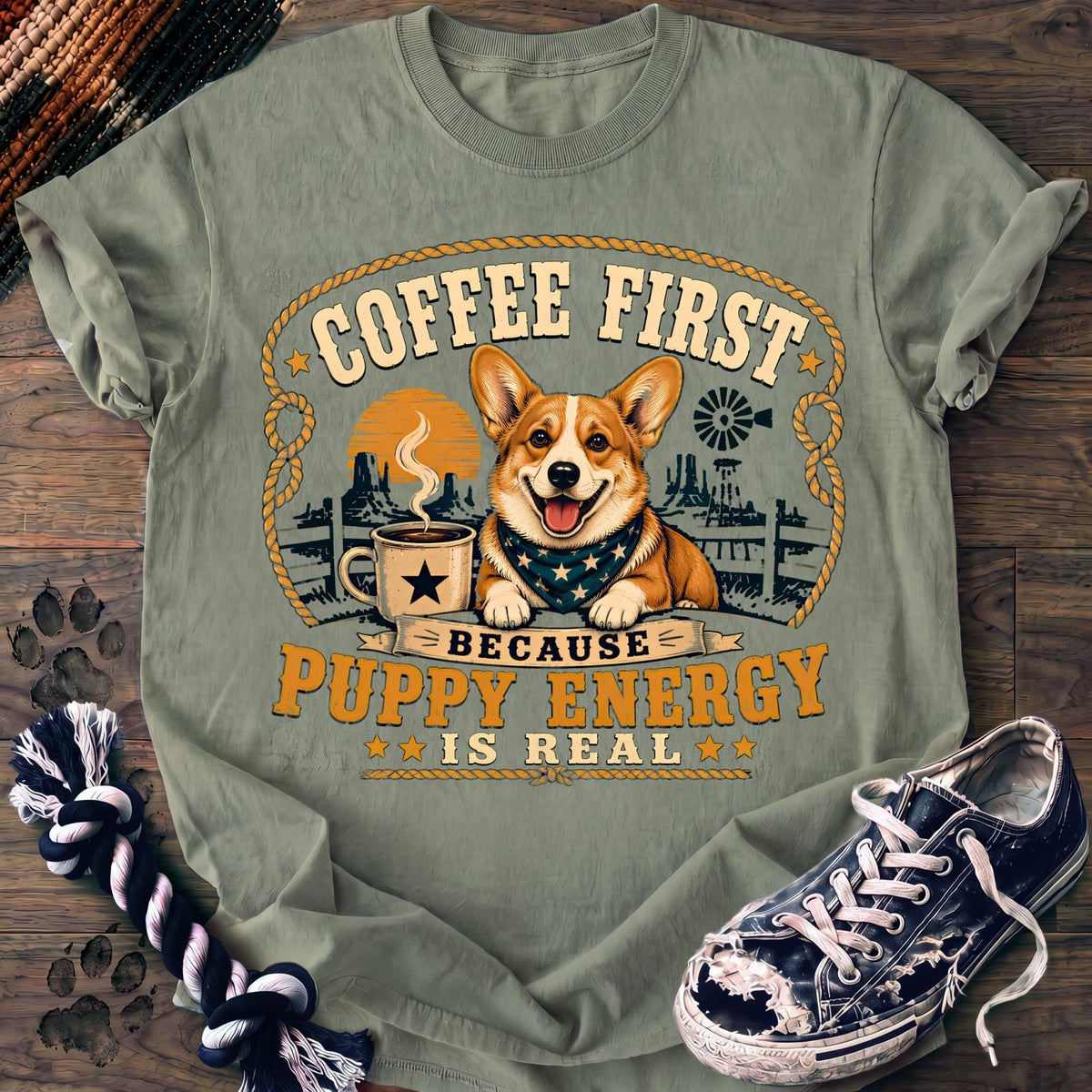 Coffee First Because Puppy Energy Is Real - Corgi - PAWSSION CLUB