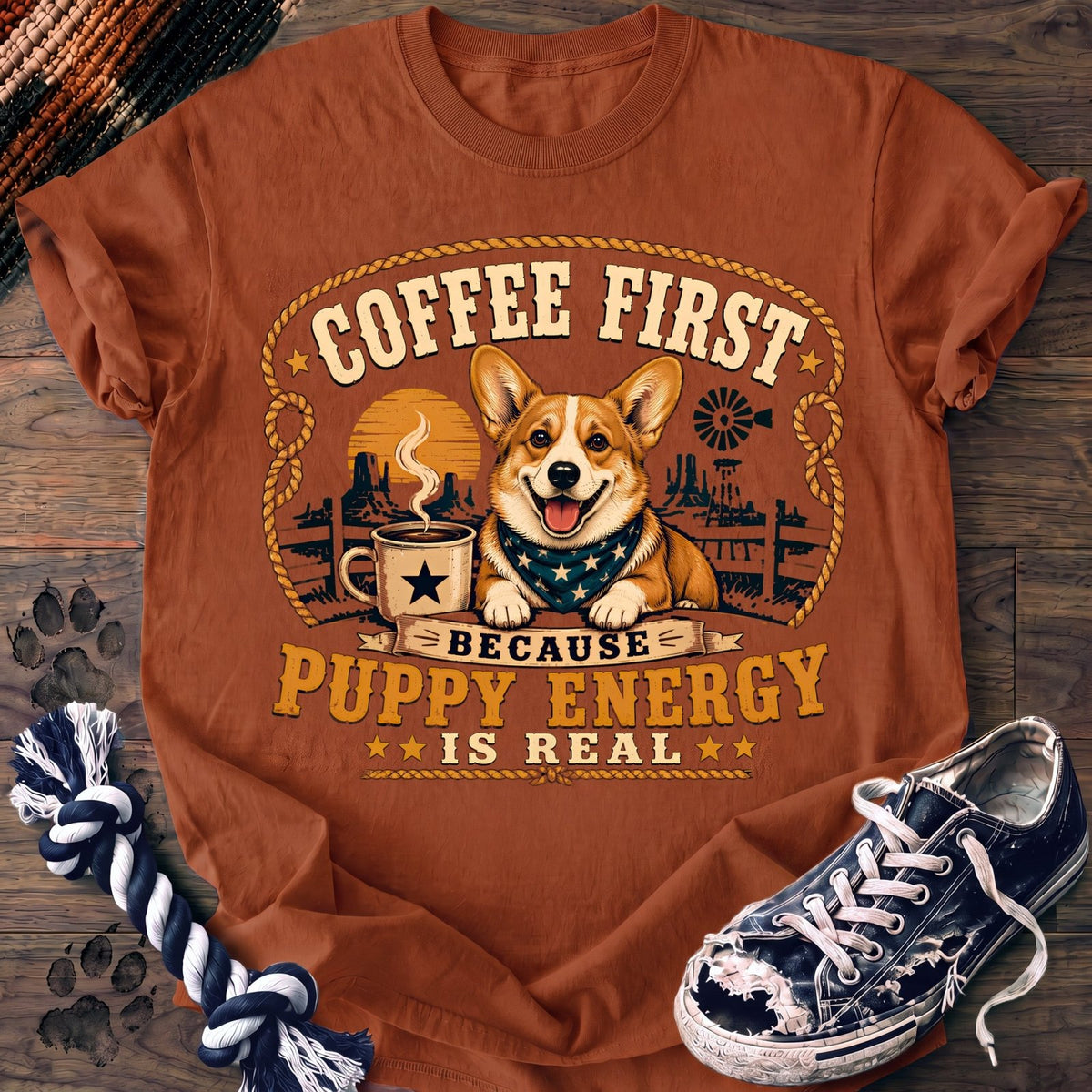 Coffee First Because Puppy Energy Is Real - Corgi - PAWSSION CLUB