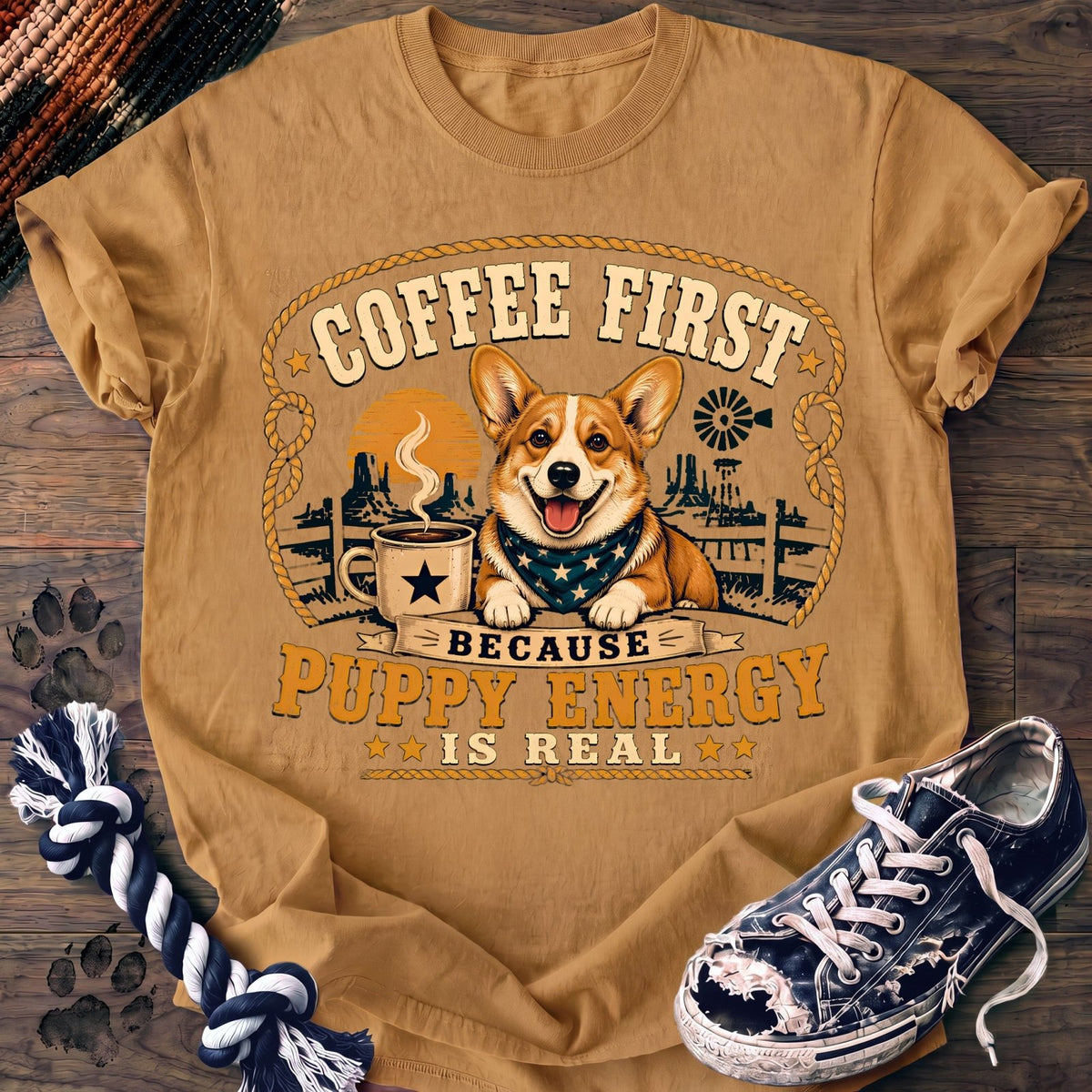 Coffee First Because Puppy Energy Is Real - Corgi - PAWSSION CLUB