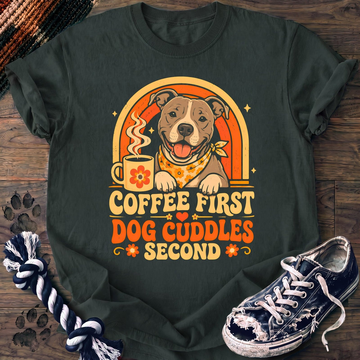 Coffee First Dog Cuddles Second - Pitbull - PAWSSION CLUB