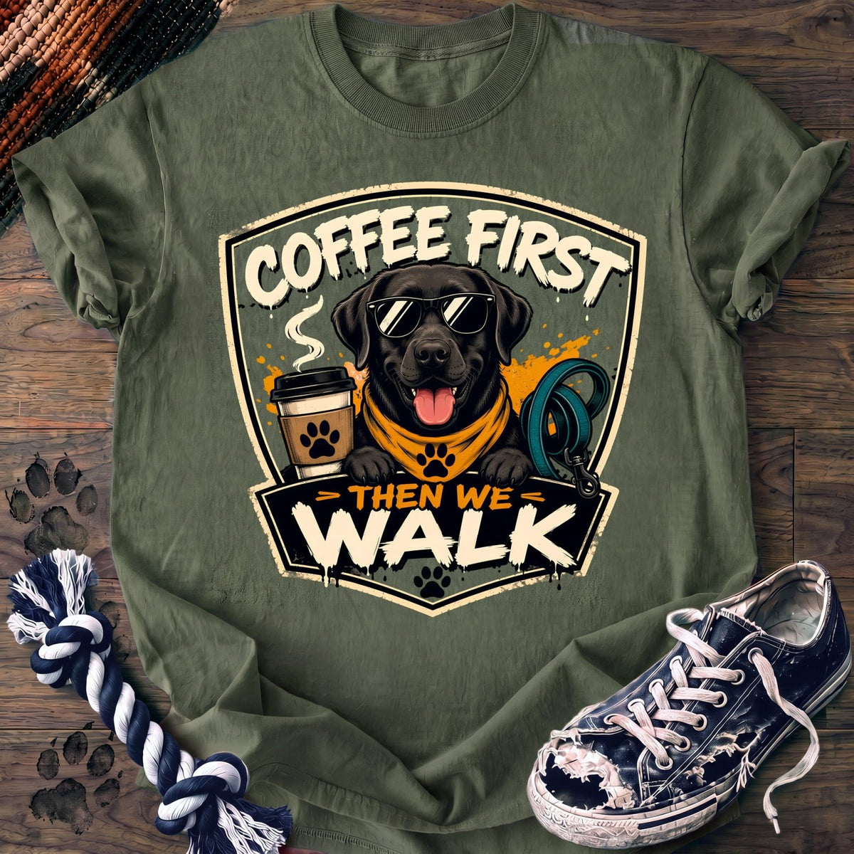 Coffee First Then We Walk - Labrador Retriever - PAWSSION CLUB