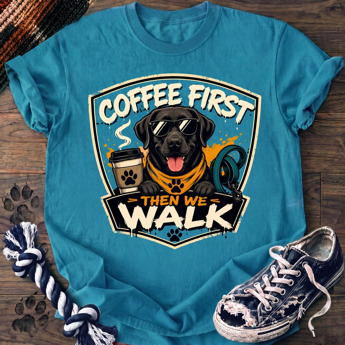 Coffee First Then We Walk - Labrador Retriever - PAWSSION CLUB