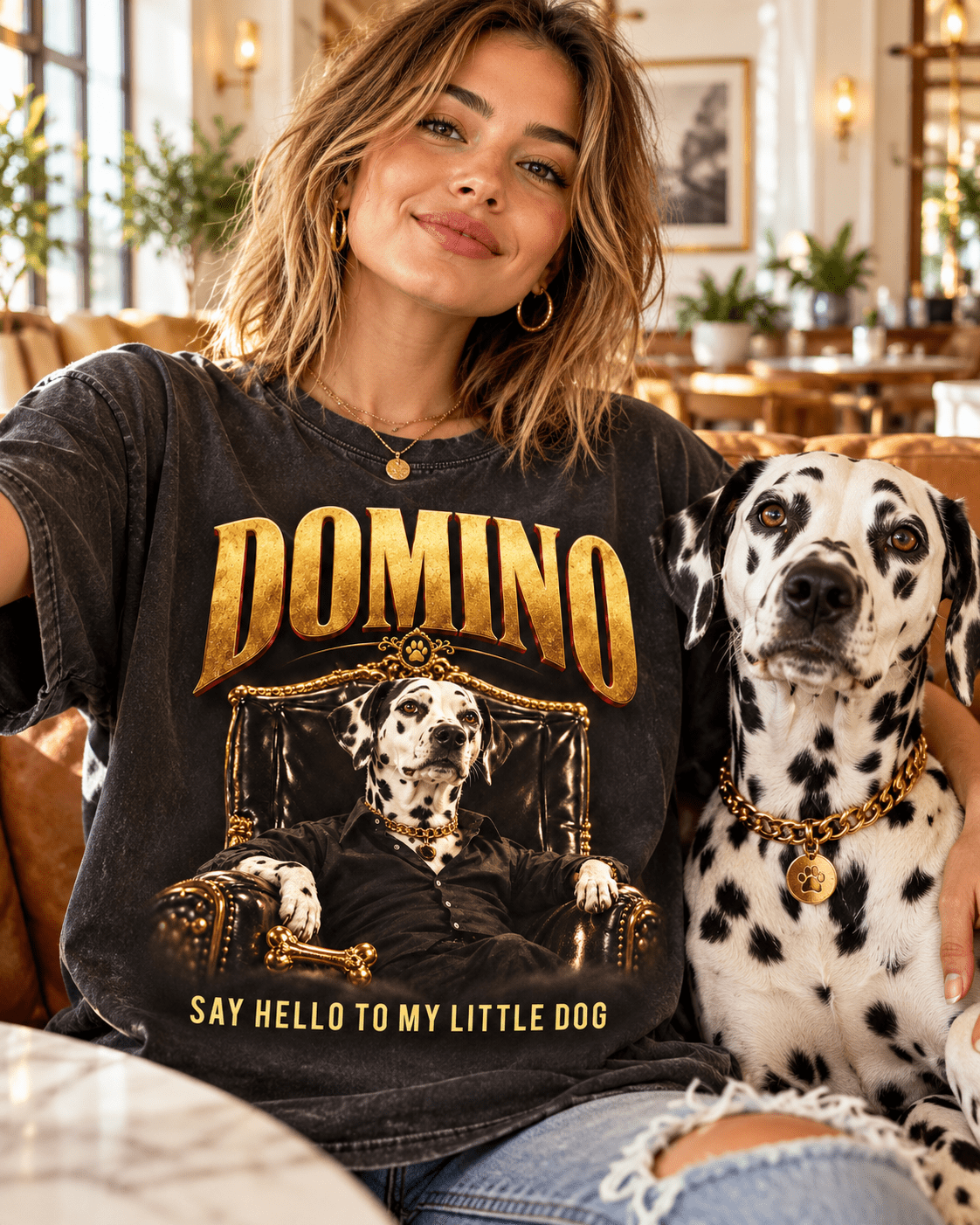 Custom Boss Dog T-Shirt – Personalized Pet Portrait & Name - PAWSSION CLUB