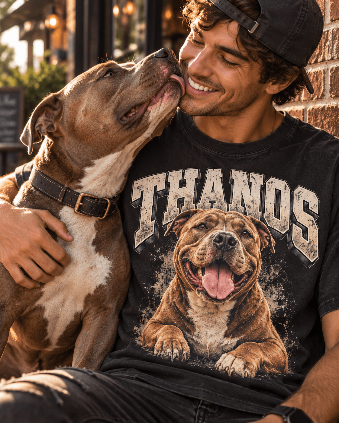Custom College Dog T-Shirt – Personalized Pet Portrait & Name - PAWSSION CLUB