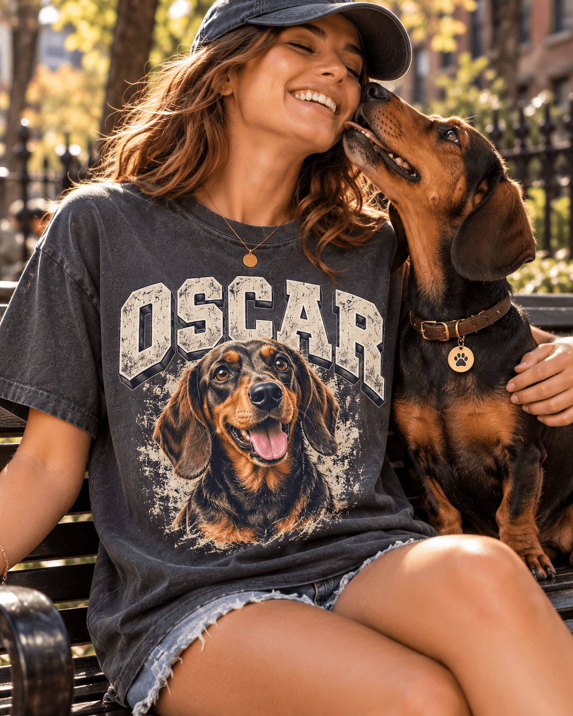Custom College Dog T-Shirt – Personalized Pet Portrait & Name - PAWSSION CLUB