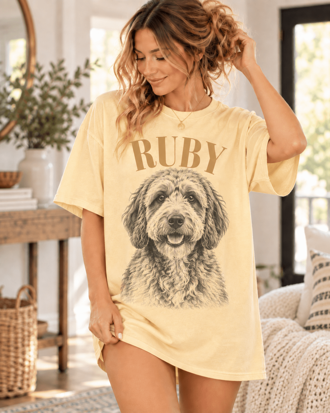 Custom Dog Photo T-Shirt – Personalized Pet Portrait & Name - PAWSSION CLUB