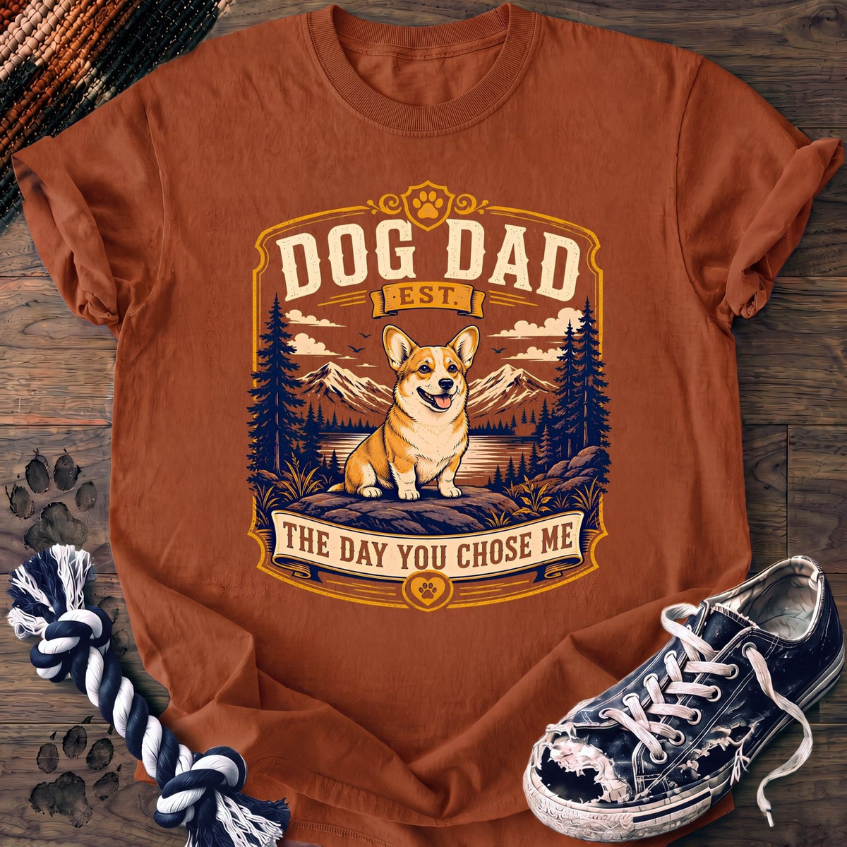 Dog Dad Est The Day You Chose Me - Corgi - PAWSSION CLUB