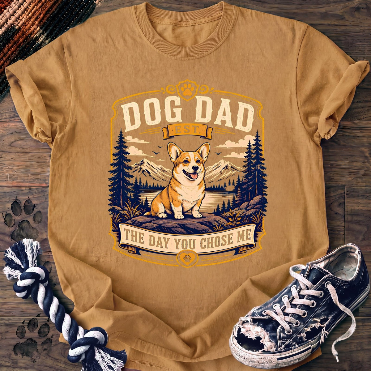 Dog Dad Est The Day You Chose Me - Corgi - PAWSSION CLUB