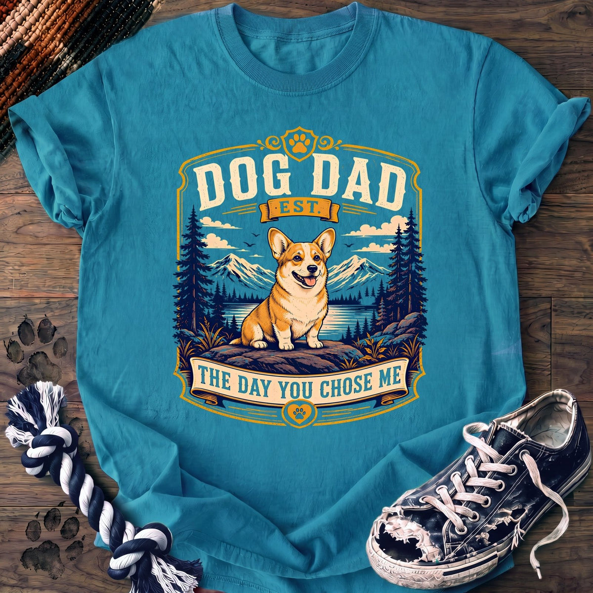 Dog Dad Est The Day You Chose Me - Corgi - PAWSSION CLUB
