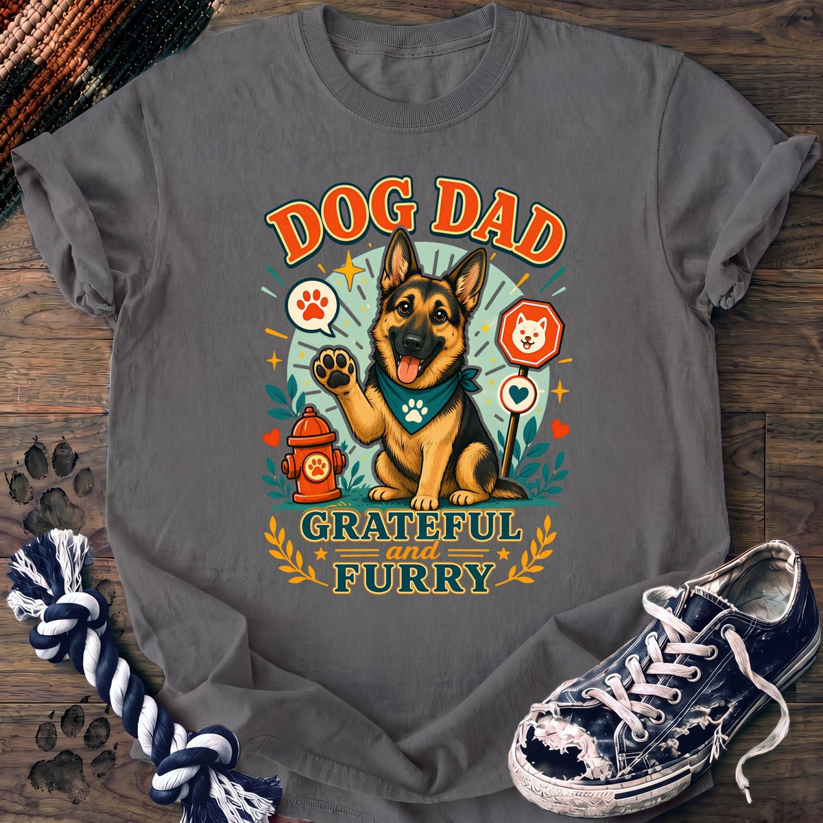 Dog Dad Grateful And Furry - German Shepherd - PAWSSION CLUB