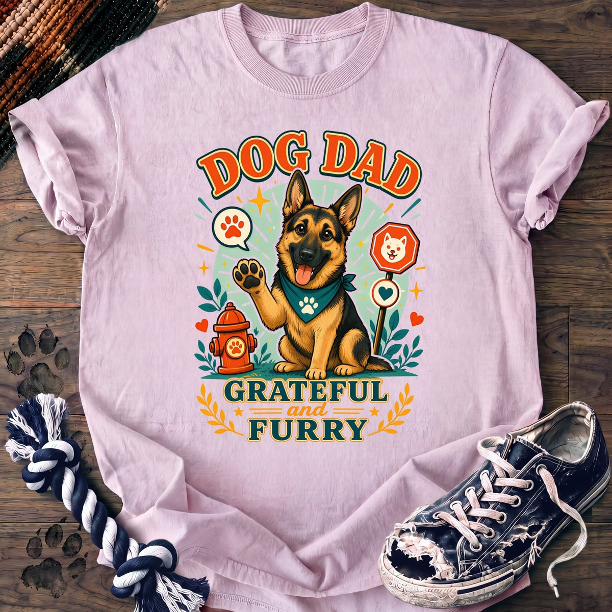 Dog Dad Grateful And Furry - German Shepherd - PAWSSION CLUB