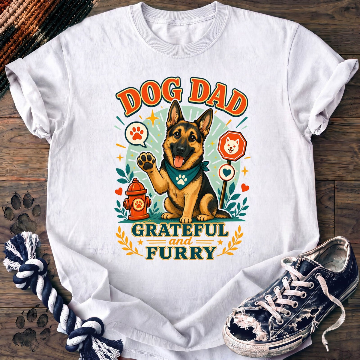 Dog Dad Grateful And Furry - German Shepherd - PAWSSION CLUB