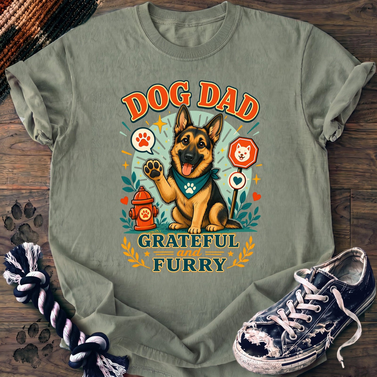 Dog Dad Grateful And Furry - German Shepherd - PAWSSION CLUB