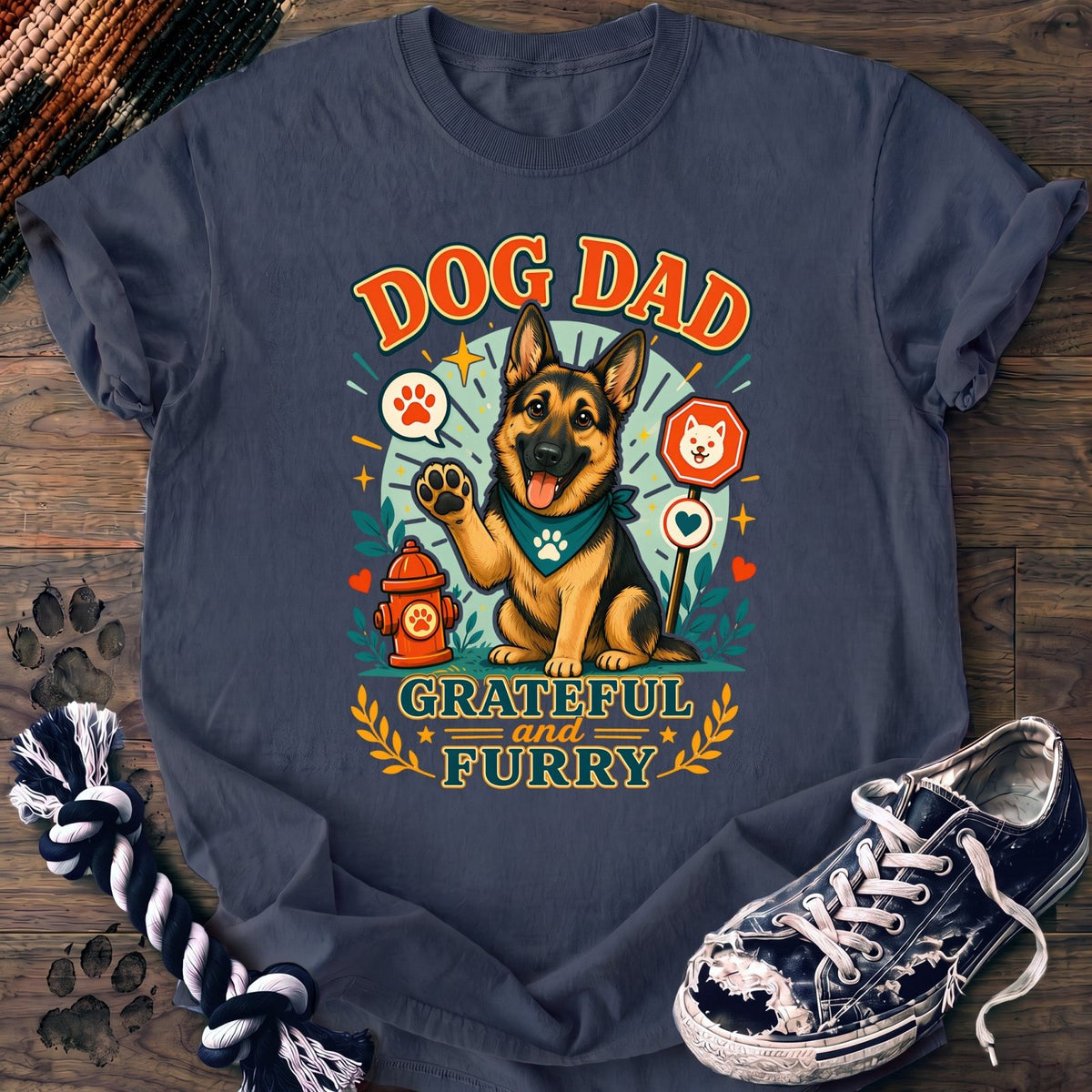 Dog Dad Grateful And Furry - German Shepherd - PAWSSION CLUB