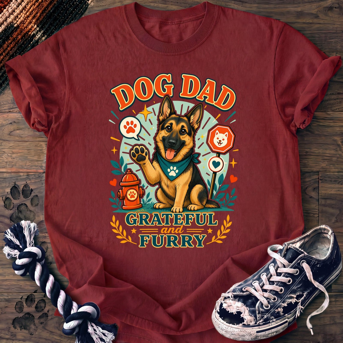 Dog Dad Grateful And Furry - German Shepherd - PAWSSION CLUB