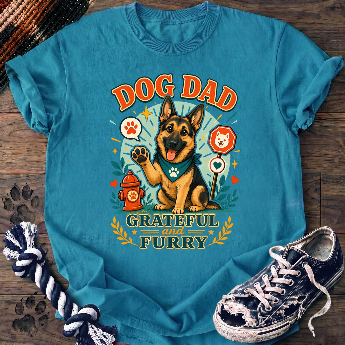 Dog Dad Grateful And Furry - German Shepherd - PAWSSION CLUB