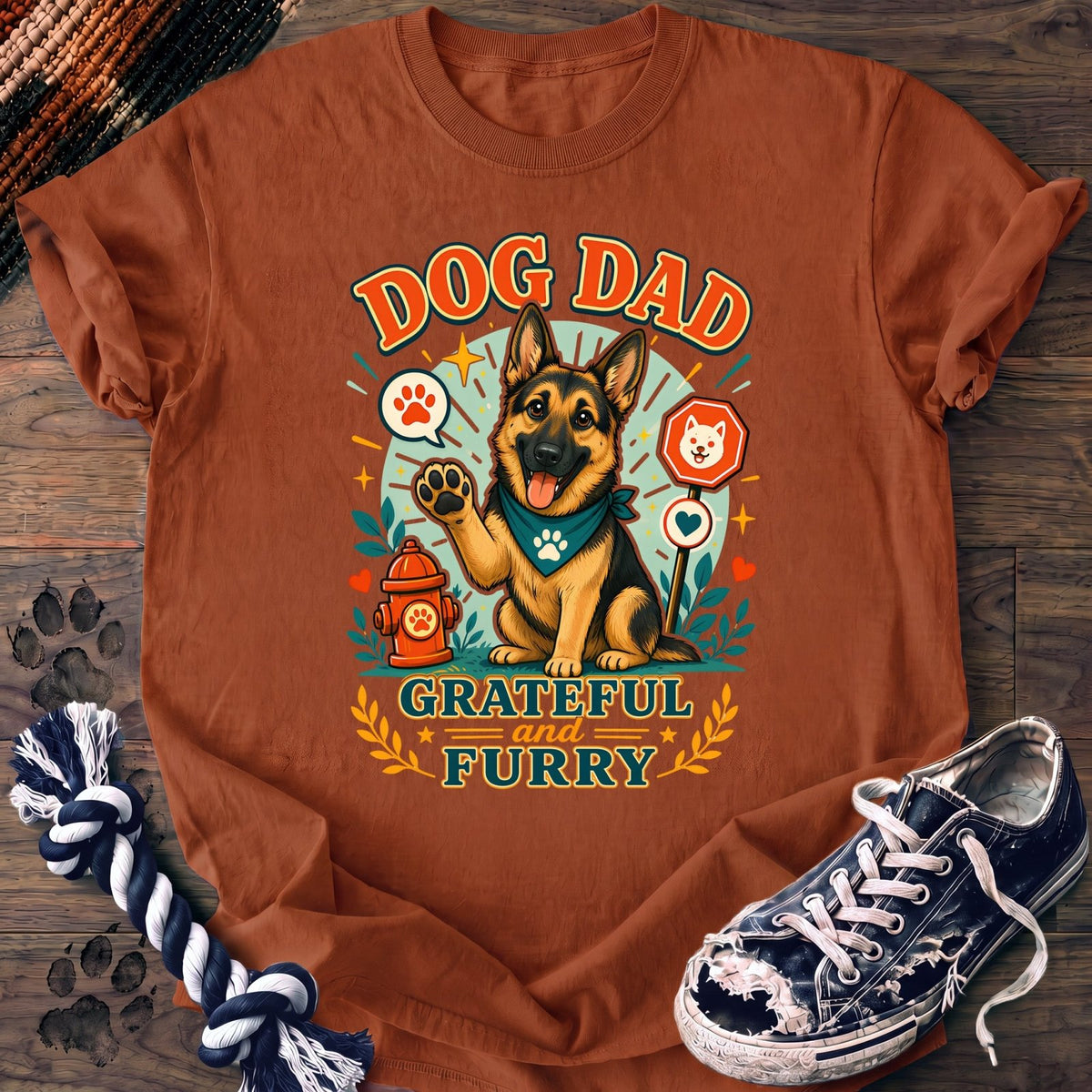 Dog Dad Grateful And Furry - German Shepherd - PAWSSION CLUB