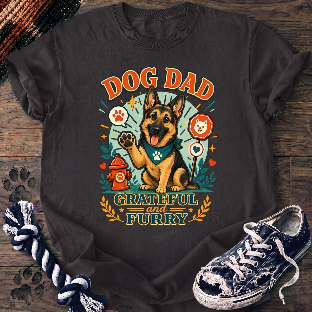 Dog Dad Grateful And Furry - German Shepherd - PAWSSION CLUB