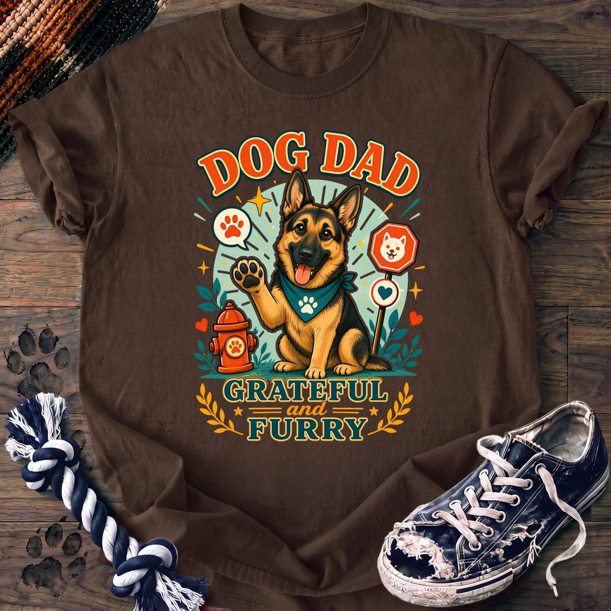 Dog Dad Grateful And Furry - German Shepherd - PAWSSION CLUB