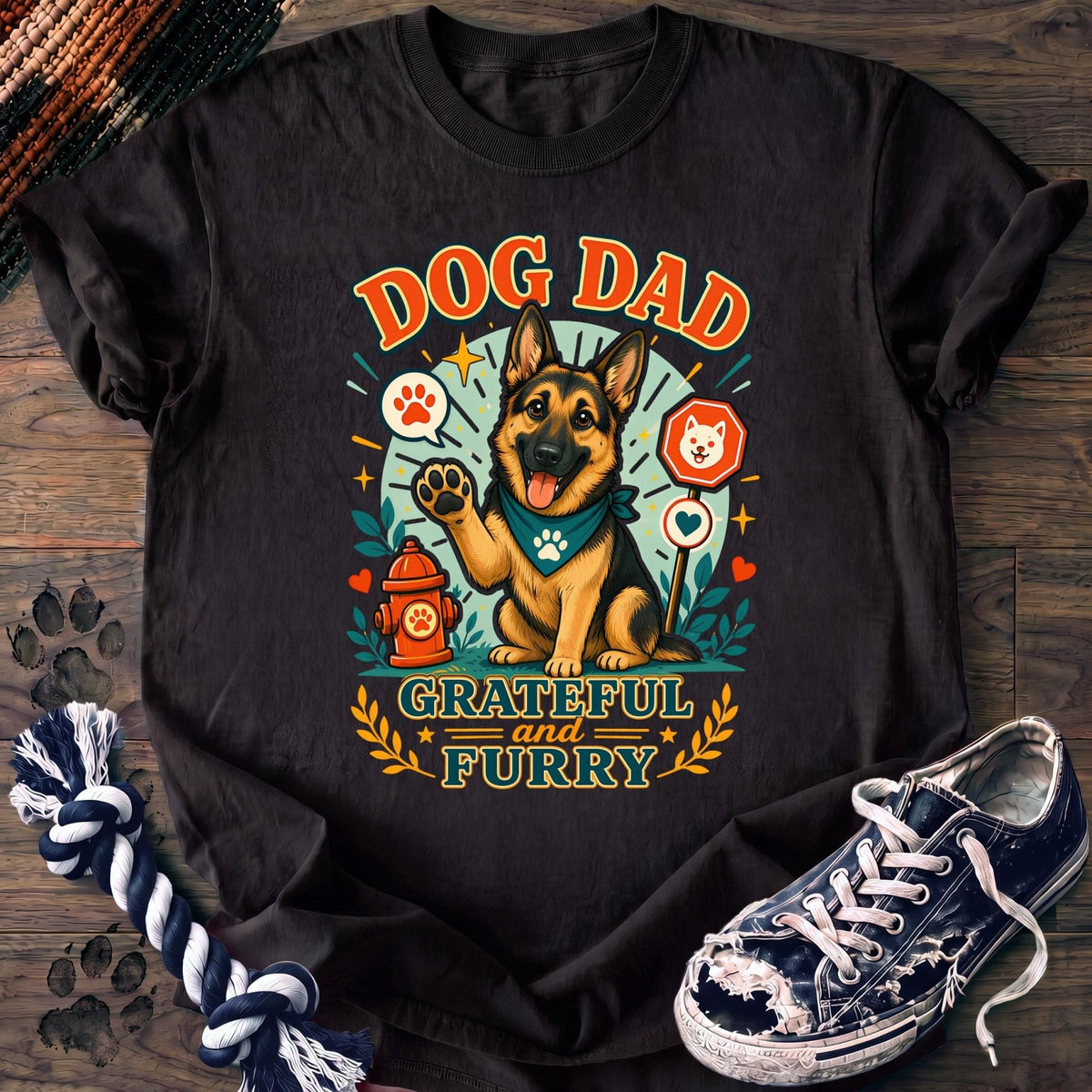 Dog Dad Grateful And Furry - German Shepherd - PAWSSION CLUB