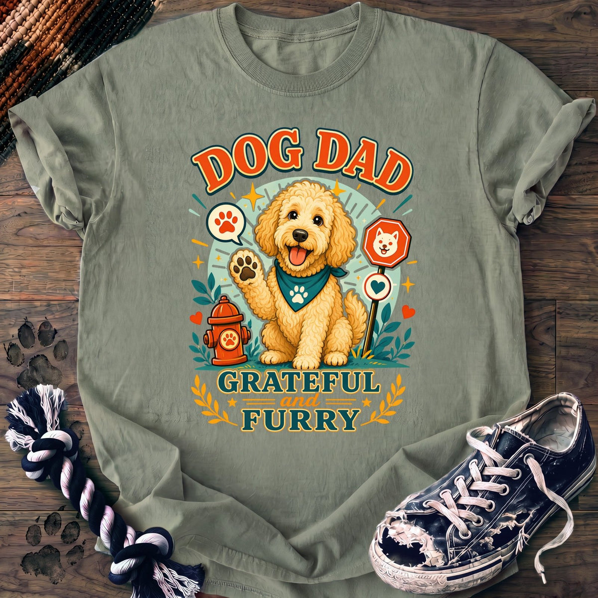 Dog Dad Grateful And Furry - Goldendoodle - PAWSSION CLUB