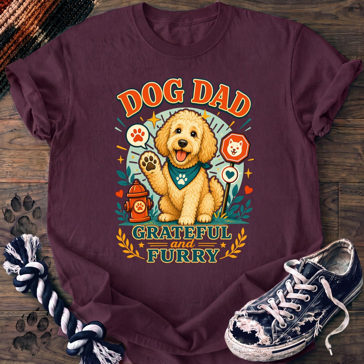 Dog Dad Grateful And Furry - Goldendoodle - PAWSSION CLUB