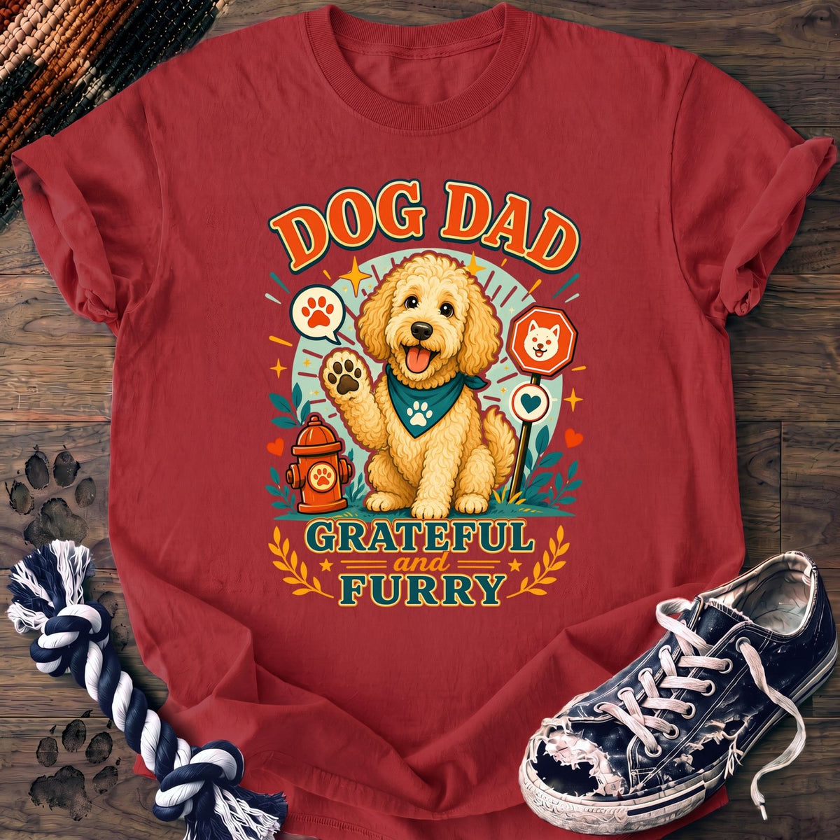 Dog Dad Grateful And Furry - Goldendoodle - PAWSSION CLUB