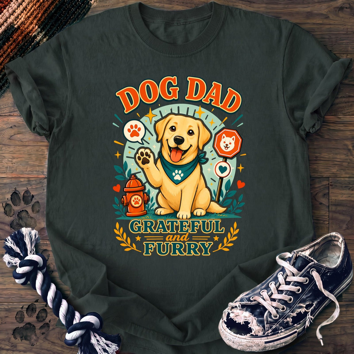 Dog Dad Grateful And Furry - Labrador Retriever - PAWSSION CLUB