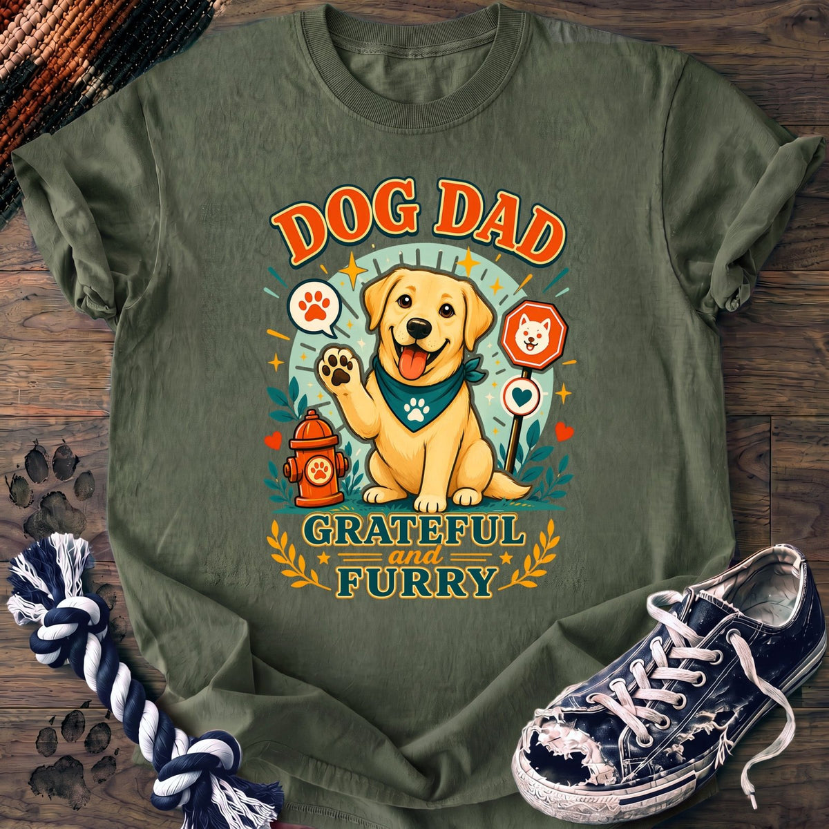 Dog Dad Grateful And Furry - Labrador Retriever - PAWSSION CLUB