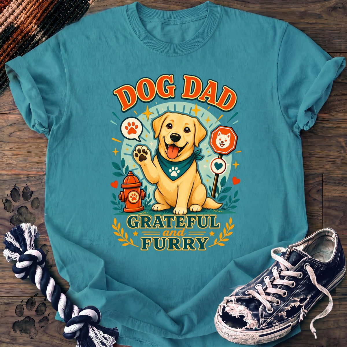 Dog Dad Grateful And Furry - Labrador Retriever - PAWSSION CLUB