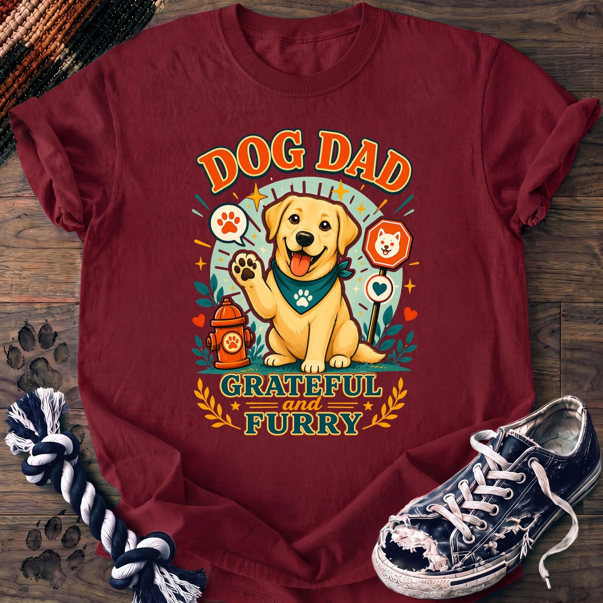 Dog Dad Grateful And Furry - Labrador Retriever - PAWSSION CLUB