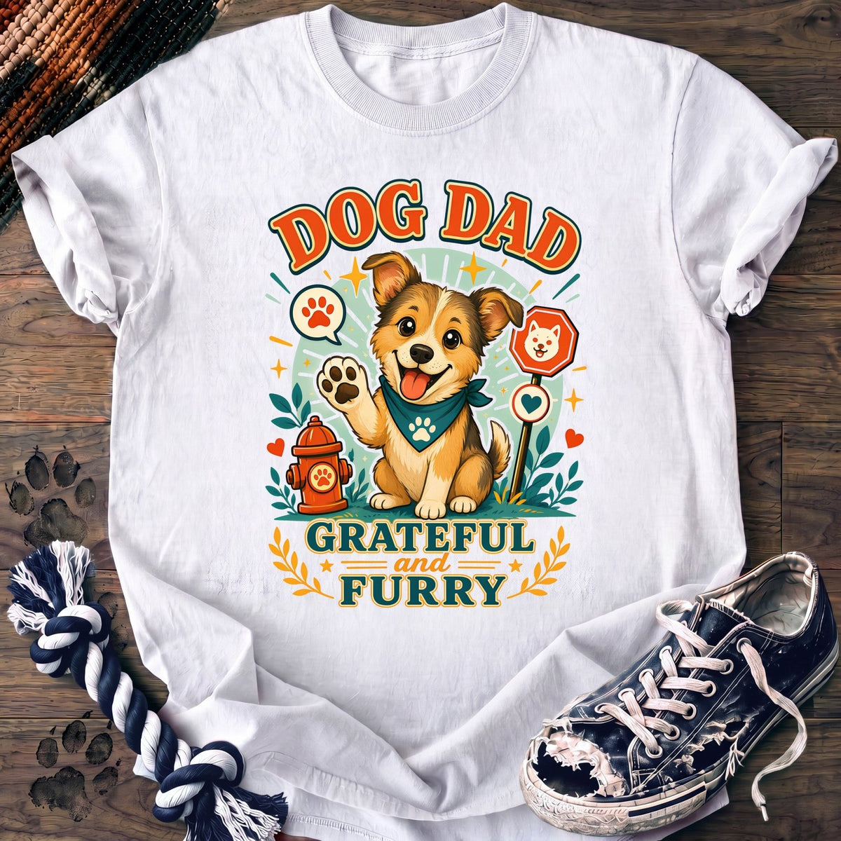 Dog Dad Grateful And Furry - Mixed Breed - PAWSSION CLUB