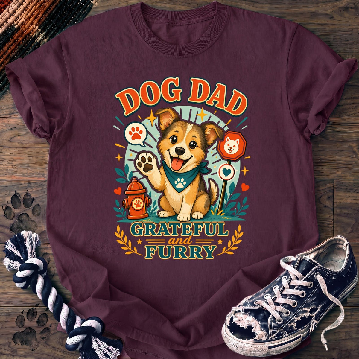 Dog Dad Grateful And Furry - Mixed Breed - PAWSSION CLUB