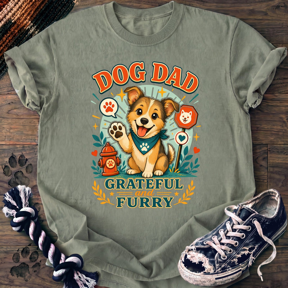 Dog Dad Grateful And Furry - Mixed Breed - PAWSSION CLUB
