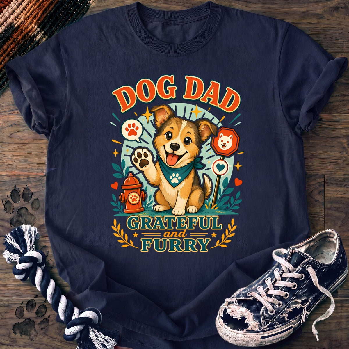 Dog Dad Grateful And Furry - Mixed Breed - PAWSSION CLUB