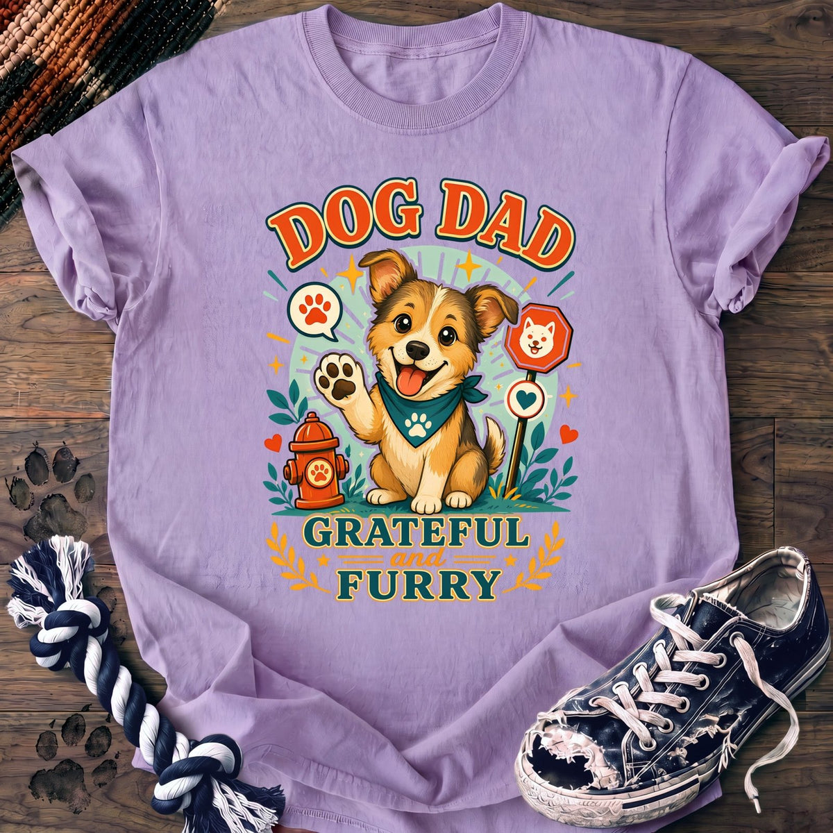 Dog Dad Grateful And Furry - Mixed Breed - PAWSSION CLUB