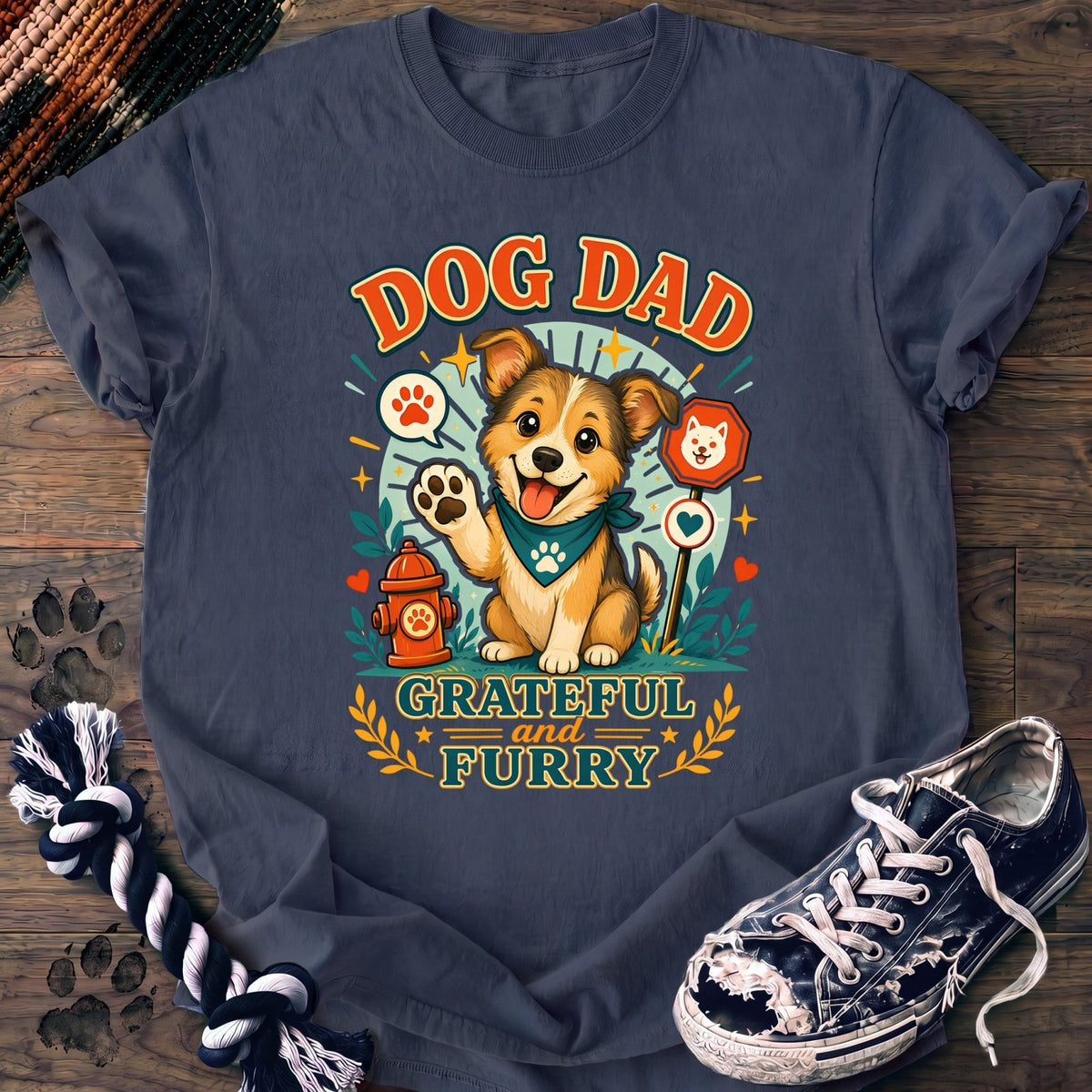 Dog Dad Grateful And Furry - Mixed Breed - PAWSSION CLUB