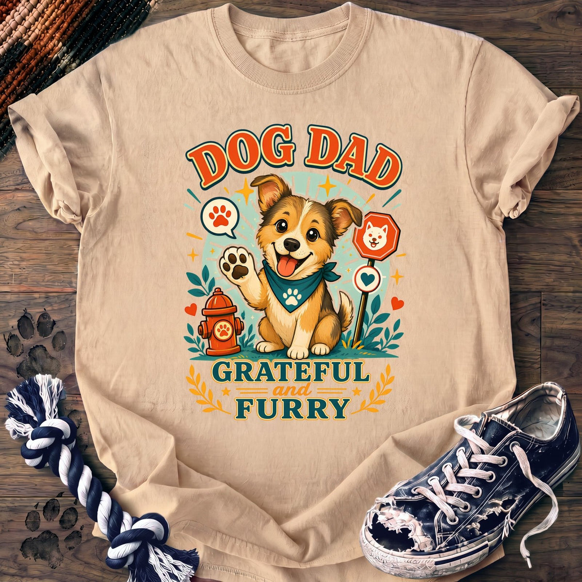 Dog Dad Grateful And Furry - Mixed Breed - PAWSSION CLUB