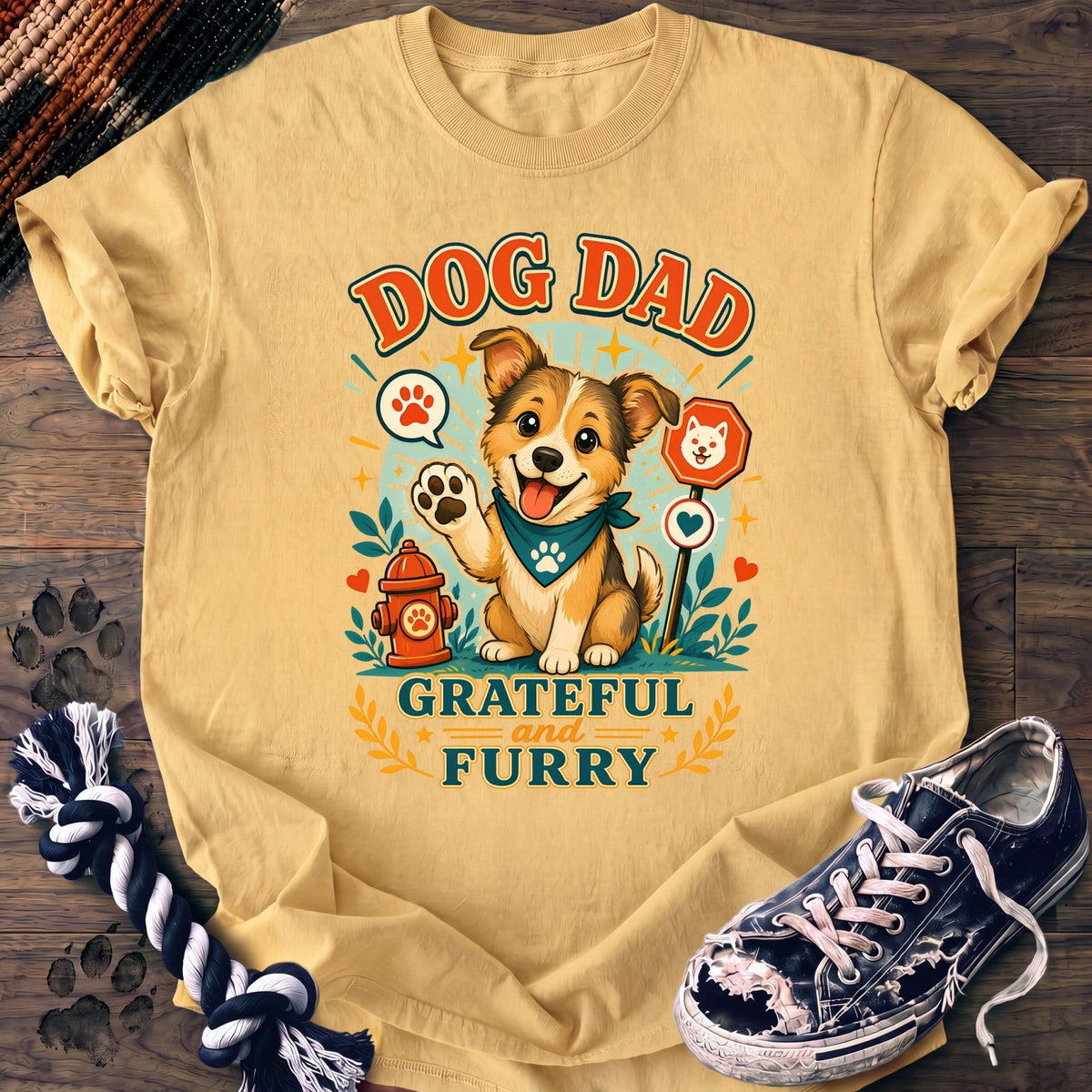 Dog Dad Grateful And Furry - Mixed Breed - PAWSSION CLUB