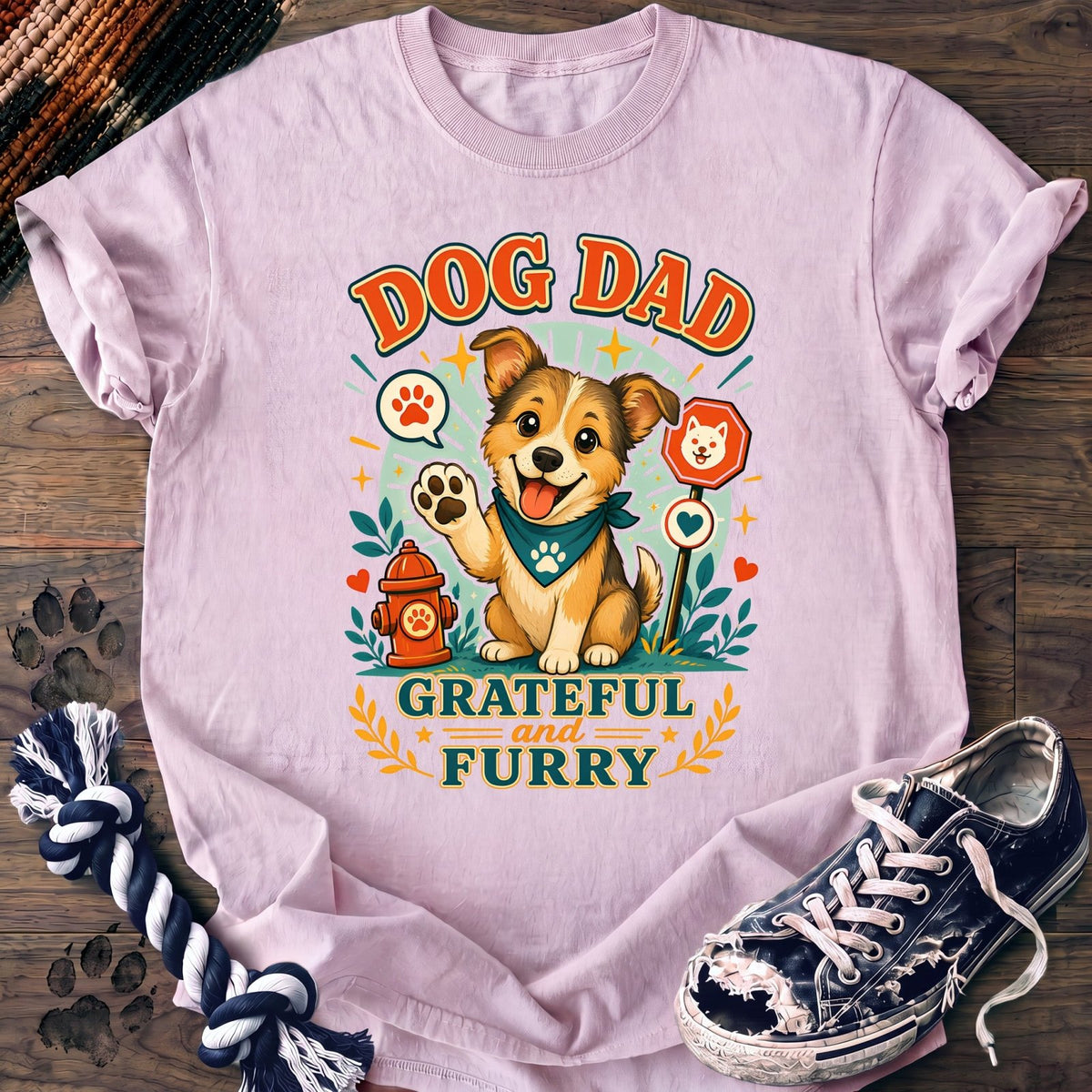 Dog Dad Grateful And Furry - Mixed Breed - PAWSSION CLUB