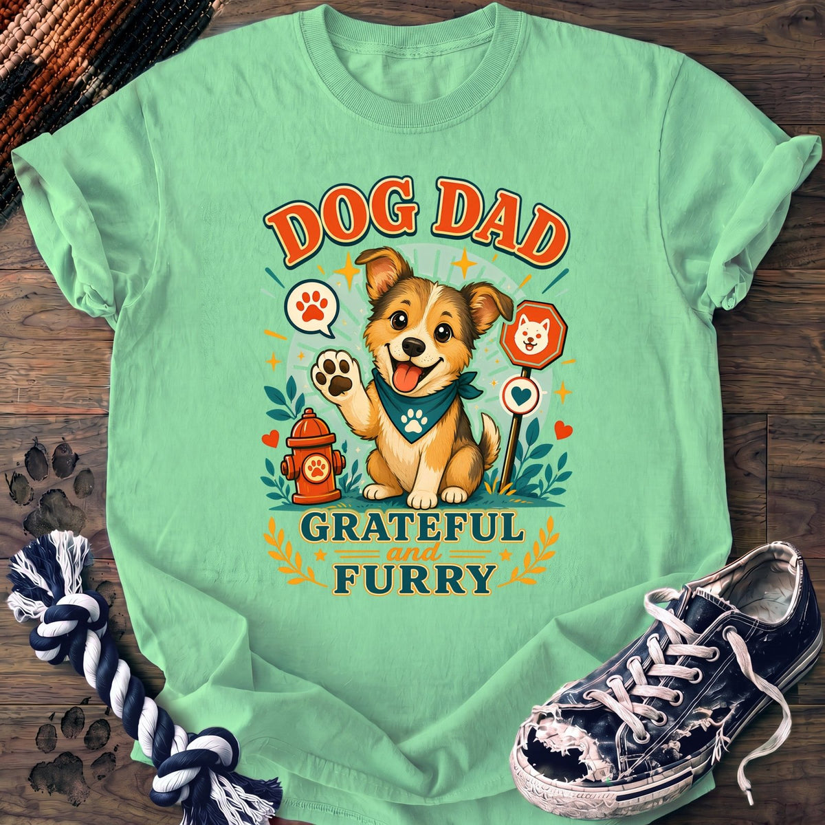 Dog Dad Grateful And Furry - Mixed Breed - PAWSSION CLUB