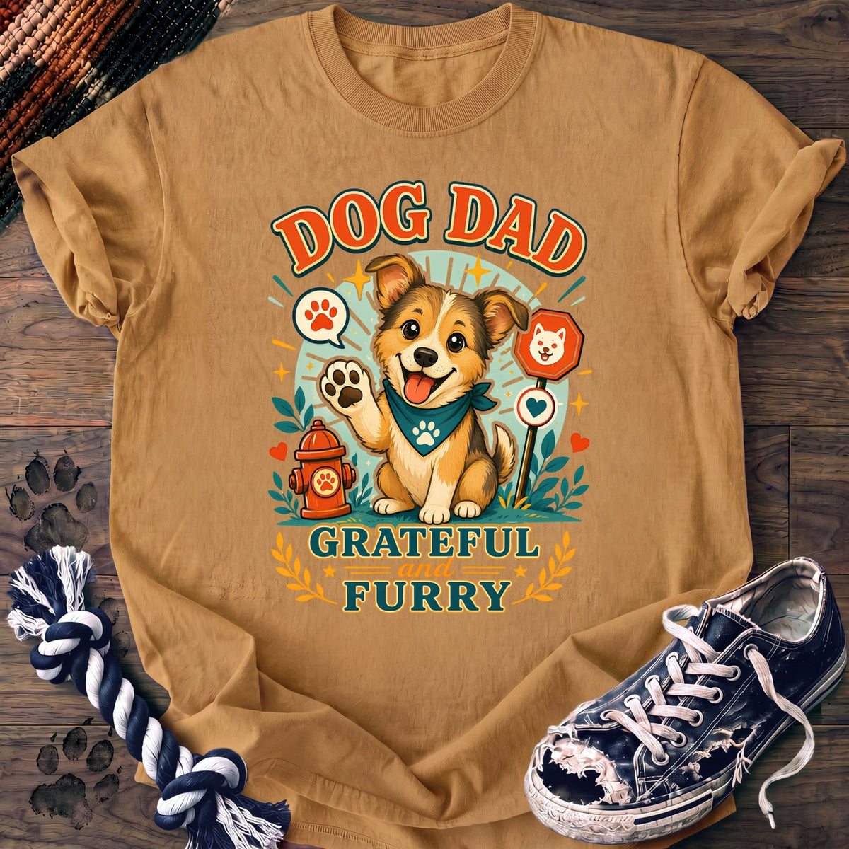 Dog Dad Grateful And Furry - Mixed Breed - PAWSSION CLUB