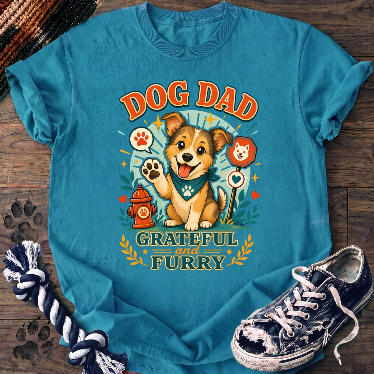 Dog Dad Grateful And Furry - Mixed Breed - PAWSSION CLUB
