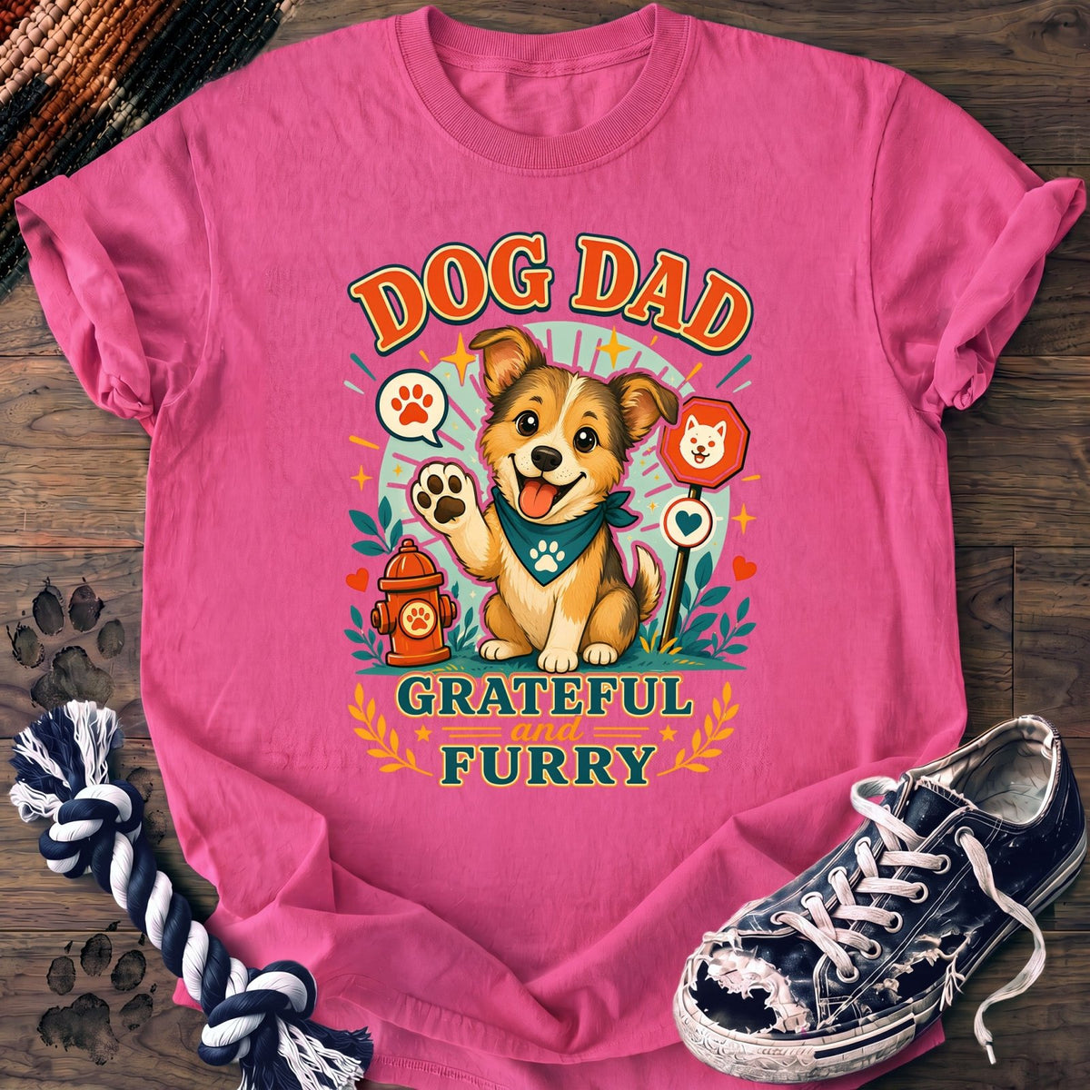 Dog Dad Grateful And Furry - Mixed Breed - PAWSSION CLUB