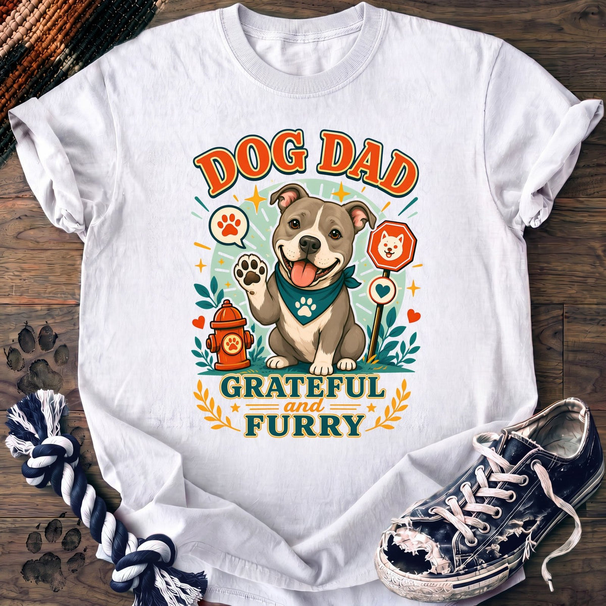 Dog Dad Grateful And Furry - Pitbull - PAWSSION CLUB