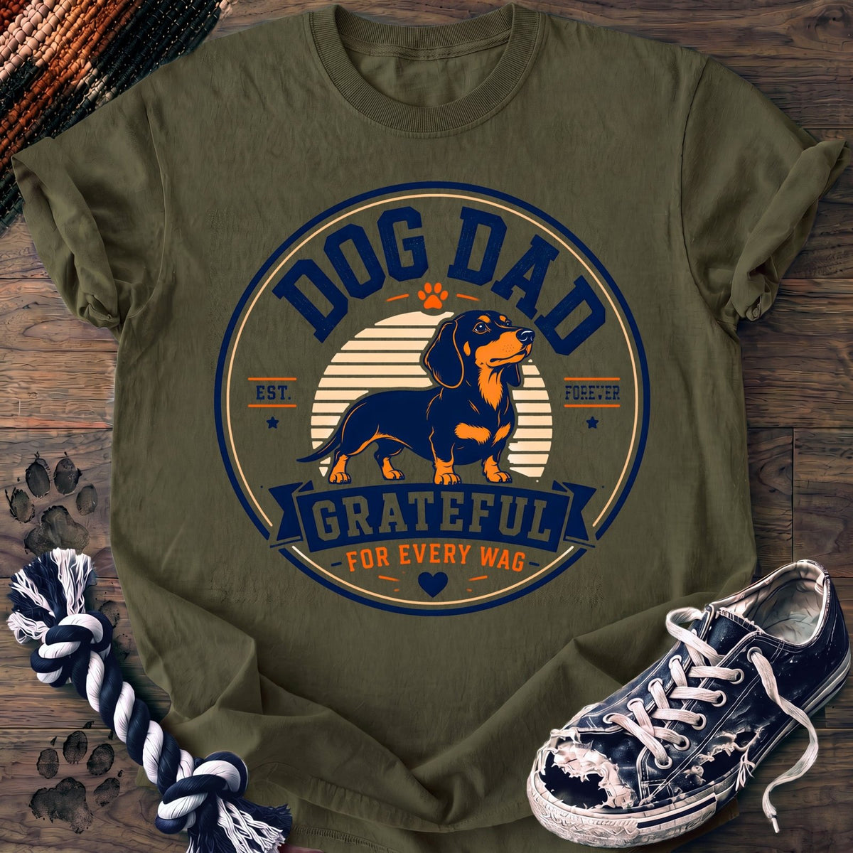 Dog Dad Grateful For Every Wag - Dachshund - PAWSSION CLUB