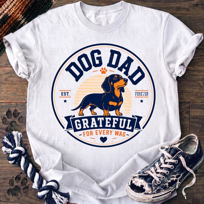 Dog Dad Grateful For Every Wag - Dachshund - PAWSSION CLUB
